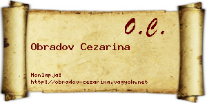 Obradov Cezarina névjegykártya